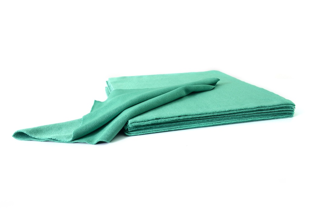 Microfiber towel laser 40x40cm green 10 st.